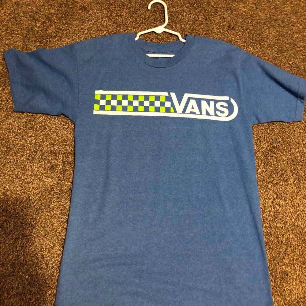 A blue vans t-shirt